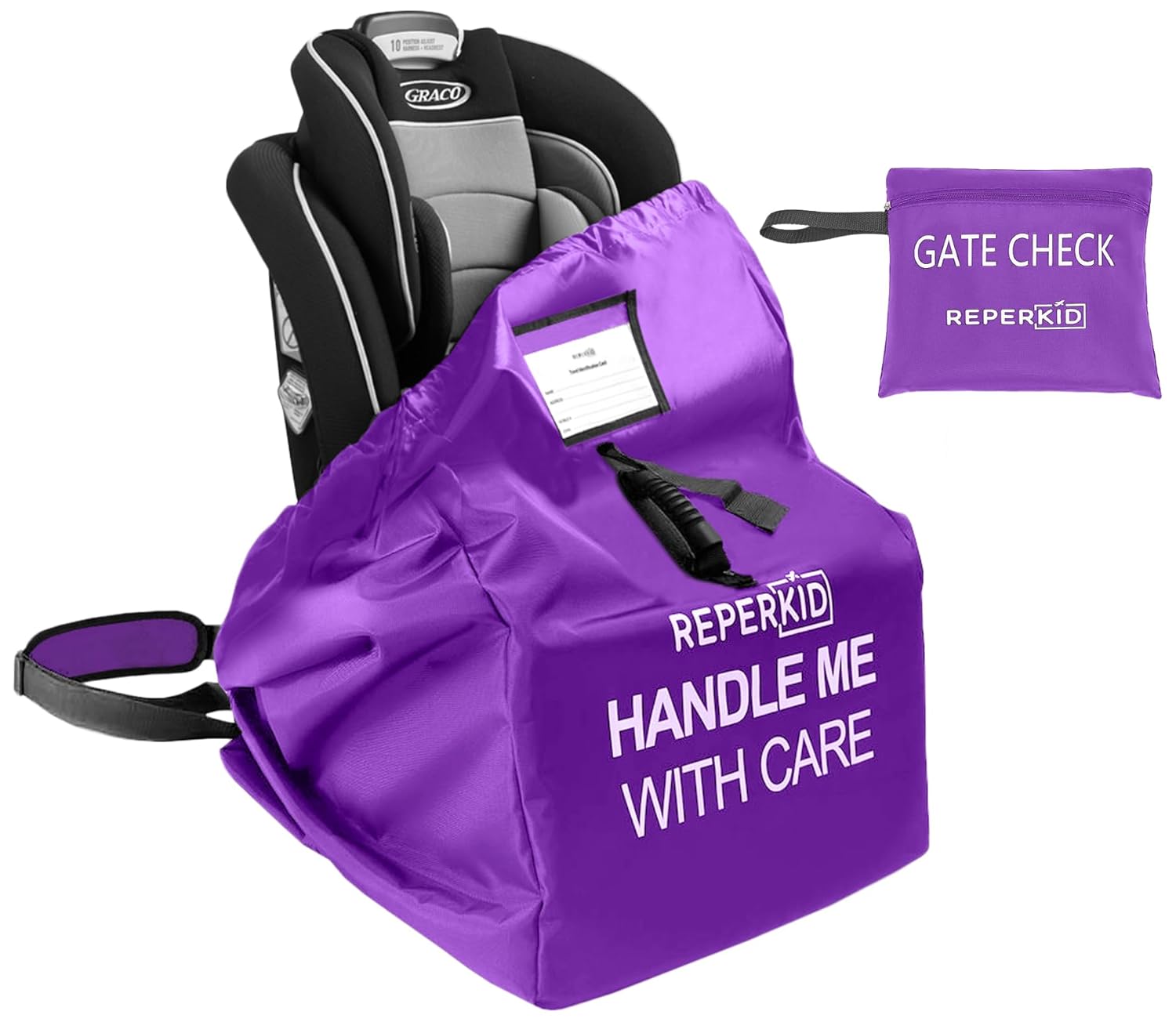 Premium Car Seat Travel Bag for Airplane - Durable, Universal Fit, Water-Resistant Gate Check Bag with Adjustable Carry Straps - for Safe and Hassle-Free Travel