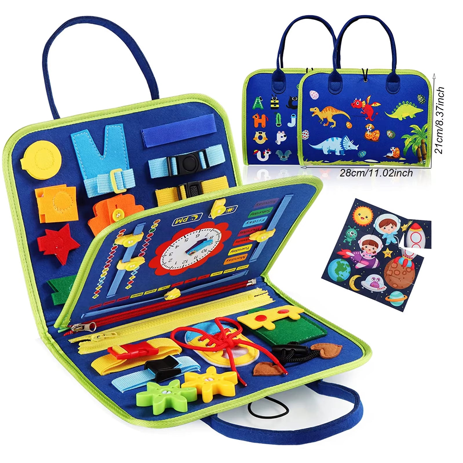 Toddler Montessori Busy Board Activities Education Toys Basic Dress Motor Skills Baby Travel Learning Toys for Christmas Gift